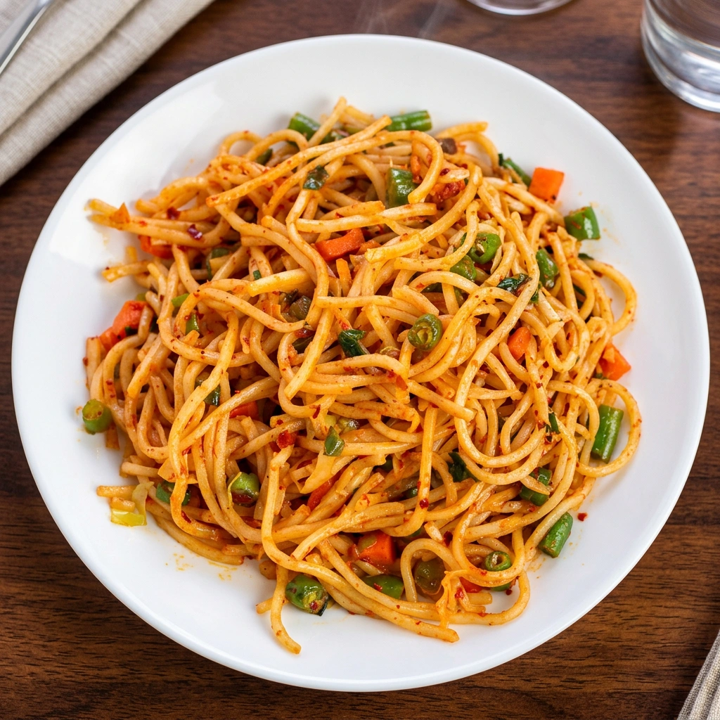 Indo-Chinese hakka noodles, manchurian and chilly chicken at Ghazal Fine-Dine Edmonton